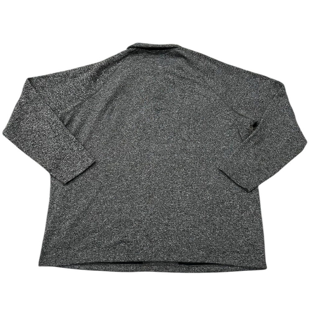 Sonoma 3X Quarter 1/4 Snap Mockneck Sweatshirt Gray Long Sleeve Fleece Pockets - Picture 5 of 9
